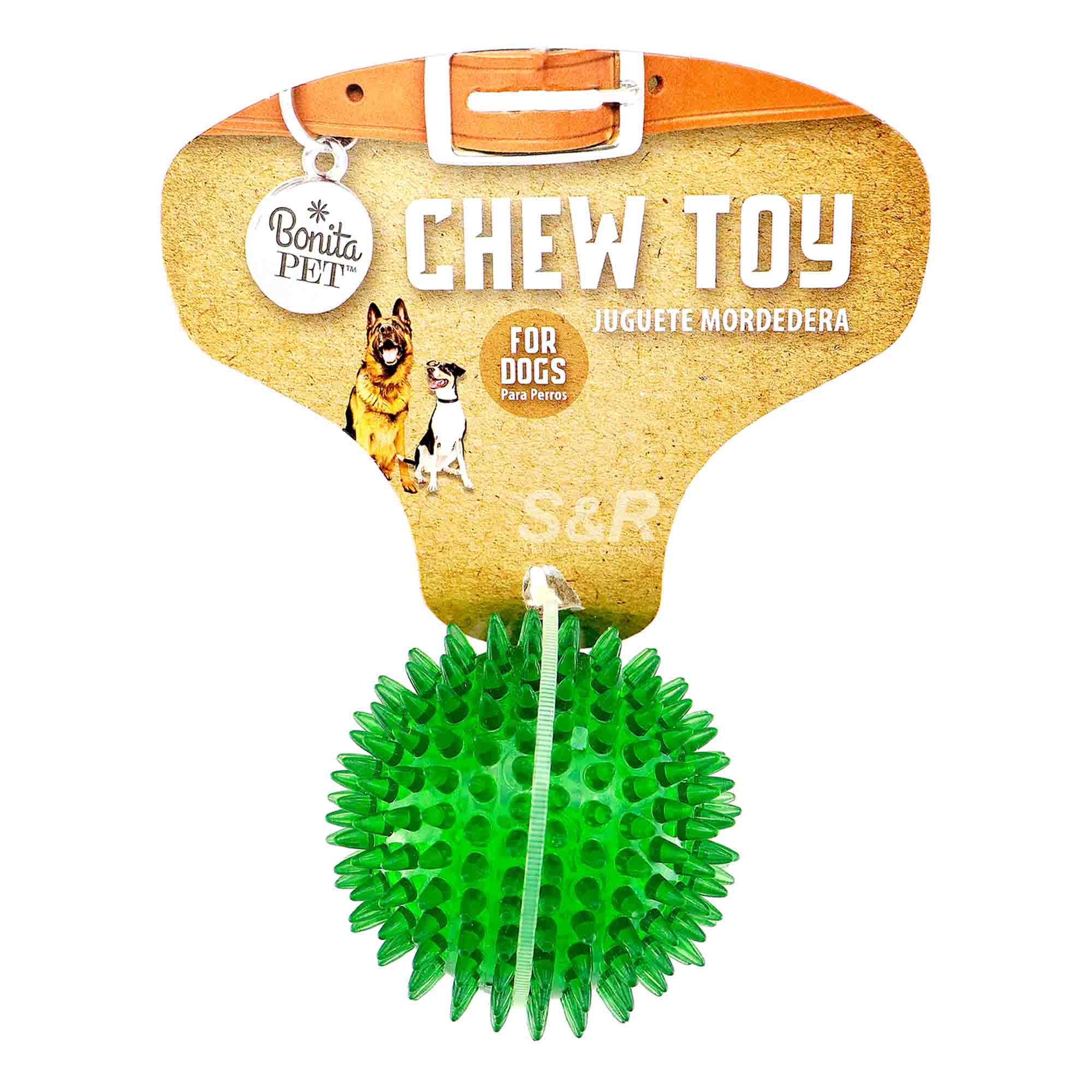 Bonita Pet Green Ball Chew Toy 3-inch 1pc